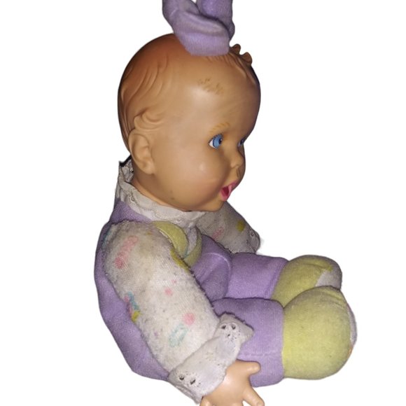 GERBER Bean Bag Plush Baby Doll Toy 9" w/Hard Plastic Hands & Head Toy Biz 1996 - Picture 4 of 12